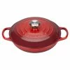 Buy ✨ Le Creuset 2.25 Qt. Signature Enameled Cast Iron Braiser With Stainless Steel Knob | Cerise/Cherry Red 🎉 -Le Creuset Shop cermain1