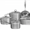 Cheap 😉 Chantal 21 Steel Induction 9 Piece Cookware Set ✨ -Le Creuset Shop chantal 21 steel 9pc set slin 9 compressed
