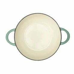 Discount 🔔 Cuisinart Chef's Classic Enameled Cast Iron 2-in-1 Multipurpose Set | Sage Green 😀 -Le Creuset Shop ci5528 2sg allpurpose topview