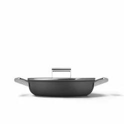 Budget 💯 SMEG 4 Qt. Nonstick Deep Pan With Lid | Black 🤩
