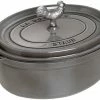 Budget 🛒 Staub 5.75 Qt. Oval Coq Au Vin Cocotte/Dutch Oven | Graphite Grey 🤩 -Le Creuset Shop coq au vin cocotte 5 75qt graphite grey 5 compressed