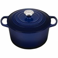 Best Sale ✔️ Le Creuset 5.25 Qt. Signature Deep Oven | Indigo Blue 🔥