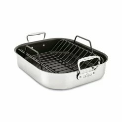 Deals 😉 All-Clad Nonstick Roaster With Rack | Large - 16" X 13" 🎉