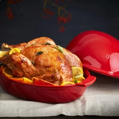 Coupon 🌟 Emile Henry 4.5 Qt. Large Roaster | Burgundy 🔔 -Le Creuset Shop eh large roast 2