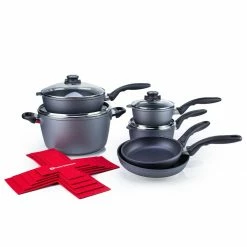 New 😉 Swiss Diamond | HD 10-Piece Ultimate Kitchen Set + Pan Protectors ⌛