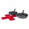 Wholesale ✨ Swiss Diamond | HD 2-Piece Fry Pan Set + Pan Protectors 🧨 -Le Creuset Shop ekb 602pp angle 2