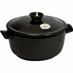 Promo 👍 Emile Henry 2.6 Qt. Round Dutch Oven | Charcoal ✔️