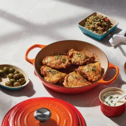 Wholesale 🔥 Le Creuset 2.25 Qt. Signature Enameled Cast Iron Braiser With Stainless Steel Knob | Flame Orange 😀 -Le Creuset Shop flamebraise