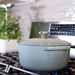 Brand new 💯 Le Creuset 4.5 Qt. Round Signature Dutch Oven With Stainless Steel Knob | Sea Salt 🔥 -Le Creuset Shop gift guide images smaller 0060 gift guides 2022 2602