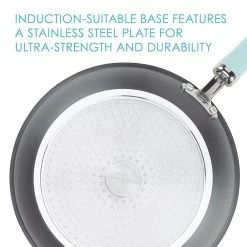 New 🔔 Rachael Ray 11-Piece Hard Anodized Cookware Set | Light Blue 🎉 -Le Creuset Shop hardblue3