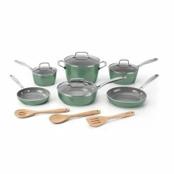 Outlet 🛒 Cuisinart GreenChef Ceramica XT 13-Piece Nonstick Cookware Set 🌟