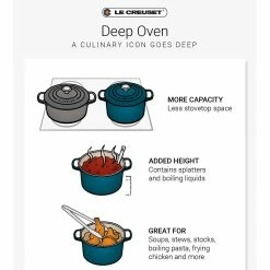 Budget 😀 Le Creuset 5.25 Qt. Signature Deep Oven | Deep Teal 👍 -Le Creuset Shop infograph all do 9