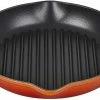 Hot Sale 😍 Le Creuset 9.75" Deep Round Signature Grill Pan | Flame Orange 😍 -Le Creuset Shop ls2020 252 flame orange deep round grill pan