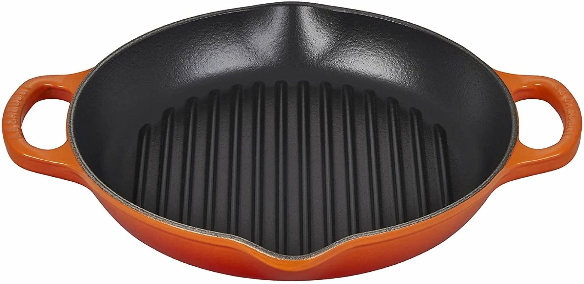 Hot Sale ๐ Le Creuset 9.75" Deep Round Signature Grill Pan | Flame Orange ๐ 3 Hot Sale ๐ Le Creuset 9.75" Deep Round Signature Grill Pan | Flame Orange ๐