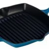 Cheapest ✔️ Le Creuset 10.25" Square Signature Cast Iron Grill Skillet | Marseille Blue 🌟 -Le Creuset Shop ls2021 2659 le creuset signature square skillet grill marseille blue