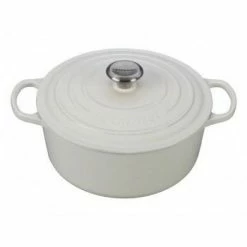Wholesale 🎉 Le Creuset 5-Piece Signature Cookware Set With Stainless Steel Knobs | White ⌛ -Le Creuset Shop ls2501 2616ss 5.5 quart round french oven white 1