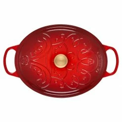 Best deal 🎁 Le Creuset 6.75 Qt. Oval Signature Dutch Oven | Noel (Cerise/Cherry Red) ✔️ -Le Creuset Shop ls2502 3167ncsg 3