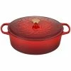 Best deal 🎁 Le Creuset 6.75 Qt. Oval Signature Dutch Oven | Noel (Cerise/Cherry Red) ✔️ -Le Creuset Shop ls2502 3167ncsg 5