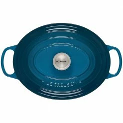 Discount 😉 Le Creuset 6.75 Qt. Oval Signature Dutch Oven With Stainless Steel Knob | Deep Teal 🎁 -Le Creuset Shop ls2502 317dss 3