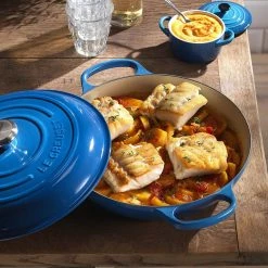 Deals 🥰 Le Creuset 2.25 Qt. Signature Enameled Cast Iron Braiser With Stainless Steel Knob | Marseille Blue 👏 -Le Creuset Shop marslife1