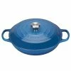 Deals 🥰 Le Creuset 2.25 Qt. Signature Enameled Cast Iron Braiser With Stainless Steel Knob | Marseille Blue 👏 -Le Creuset Shop marsmain1