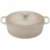 Budget 💯 Le Creuset 9.5 Qt. Oval Signature Dutch Oven With Stainless Steel Knob | Meringue White 🛒 -Le Creuset Shop meringue 9.5 qt dutch oven 1