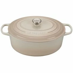 Budget 💯 Le Creuset 9.5 Qt. Oval Signature Dutch Oven With Stainless Steel Knob | Meringue White 🛒