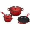 Hot Sale 🎉 Le Creuset 5-Piece Signature Cookware Set With Stainless Steel Knobs | Cerise/Cherry Red 🎉 -Le Creuset Shop ms1605 67ss