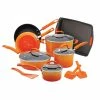 Cheap ⌛ Rachael Ray Orange Gradient 14 Piece Enamel Cookware Set 🔔 -Le Creuset Shop orange gradient