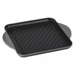 Cheap 😀 Le Creuset 9.5" Square Signature Enameled Cast Iron Grill Pan | Oyster Grey 🧨