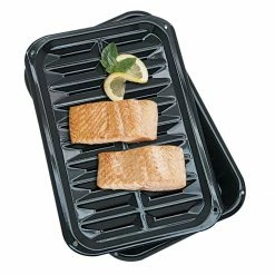 Cheapest 🌟 Range Kleen Porcelain Broil And Bake Pan 2-Piece Set | 8.5" X 13" ✨ -Le Creuset Shop range kleen 2