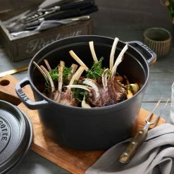 Brand new 😉 Staub 5 Qt Tall Cocotte | Black 🌟 -Le Creuset Shop rhazwry8