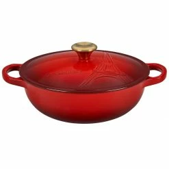 Best Sale 💯 Le Creuset 2.5Qt Signature Cocotte Eiffel Tower Collection | Cerise 🧨 -Le Creuset Shop rs10248 eiffel rdo cerise lpr