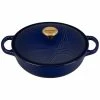 New 👍 Le Creuset 2.5Qt Signature Cocotte Eiffel Tower Collection | Indigo Blue 👍 -Le Creuset Shop rs10255 eiffel rdo indigo 4 scr