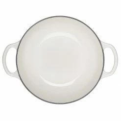 New ⭐ Le Creuset 2.5Qt Signature Cocotte Eiffel Tower Collection | White 😀 -Le Creuset Shop rs10261 eiffel rdo white inside lpr