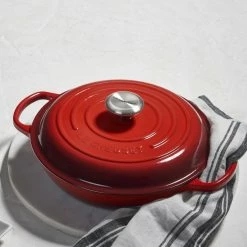 Buy ✨ Le Creuset 2.25 Qt. Signature Enameled Cast Iron Braiser With Stainless Steel Knob | Cerise/Cherry Red 🎉 -Le Creuset Shop rs10859 braisercerise