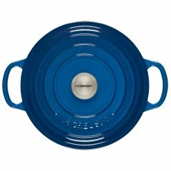 Flash Sale 👍 Le Creuset 3.5 Qt. Round Signature Dutch Oven With Stainless Steel Knob | Marseille Blue 👍 -Le Creuset Shop rs11193 ls2501 2259ss 3 1