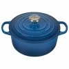 Deals 🥰 Le Creuset 4.5 Qt. Round Signature Dutch Oven With Stainless Steel Knob | Marseille Blue 🎁 -Le Creuset Shop rs11203 ls2501 2459ss