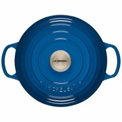 Deals 🥰 Le Creuset 4.5 Qt. Round Signature Dutch Oven With Stainless Steel Knob | Marseille Blue 🎁 -Le Creuset Shop rs11205 ls2501 2459ss 3