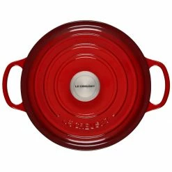 Brand new 🤩 Le Creuset 4.5 Qt. Round Signature Dutch Oven With Stainless Steel Knob | Cerise/Cherry Red ✔️ -Le Creuset Shop rs11209 ls2501 2467ss 3