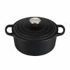 Promo 🔥 Le Creuset 3.5 Qt. Round Signature Dutch Oven With Stainless Steel Knob | Licorice ✔️ -Le Creuset Shop rs11435 ls2501 2220ss lpr