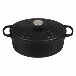 Top 10 👍 Le Creuset 6.75 Qt. Oval Signature Dutch Oven With Stainless Steel Knob | Licorice 🛒