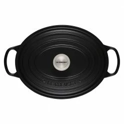 Top 10 👍 Le Creuset 6.75 Qt. Oval Signature Dutch Oven With Stainless Steel Knob | Licorice 🛒 -Le Creuset Shop rs11833 ls2502 3120ss 3 lpr