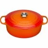 Best Sale ✨ Le Creuset 6.75 Qt. Oval Signature Dutch Oven With Stainless Steel Knob | Flame Orange 😀 -Le Creuset Shop rs11951 lc 20190108 de ps 50098