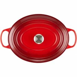 Wholesale ⭐ Le Creuset 9.5 Qt. Oval Signature Dutch Oven With Stainless Steel Knob | Cerise/Cherry Red 🛒 -Le Creuset Shop rs11962 lc 20191107 fr ps 00004 s