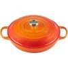Brand new 🧨 Le Creuset 3.5 Qt. Signature Enameled Cast Iron Braiser With Stainless Steel Knob | Flame Orange 🤩 -Le Creuset Shop rs11977 lc 20191015 fr ps 00009 s