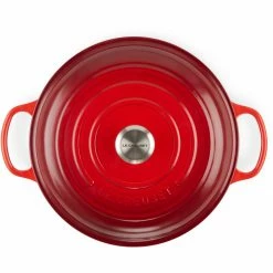 Best Sale 😉 Le Creuset 3.5 Qt. Signature Enameled Cast Iron Braiser With Stainless Steel Knob | Cerise/Cherry Red 🛒 -Le Creuset Shop rs11981 lc 20191015 fr ps 00015