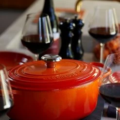 Best Sale 🔥 Le Creuset 5 Qt. Oval Signature Dutch Oven With Stainless Steel Knob | Flame Orange ✔️ -Le Creuset Shop rs12078 lc 20190401 gb ls 56927 1