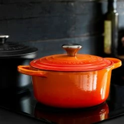 Coupon 🎉 Le Creuset 3.5 Qt. Round Signature Dutch Oven With Stainless Steel Knob | Flame Orange 🎉 -Le Creuset Shop rs12081 lc 20180130 dk ls 00145 1