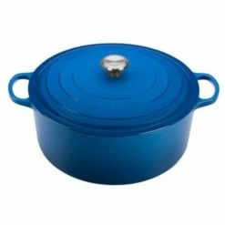 Brand new 🌟 Le Creuset 13.25 Qt. Round Signature Cast Iron Dutch Oven With Stainless Steel Knob | Marseille Blue ❤️